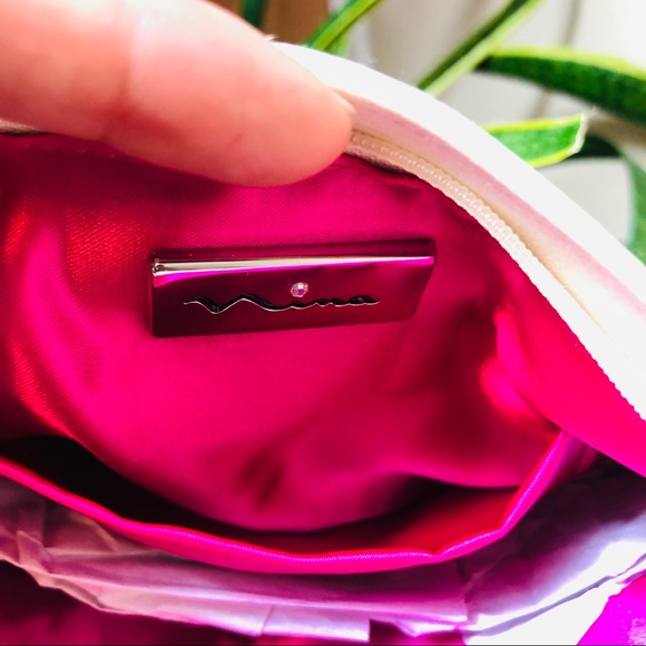 Nina || Ivory clear Beads Handbag Purse - Picture 4 of 5